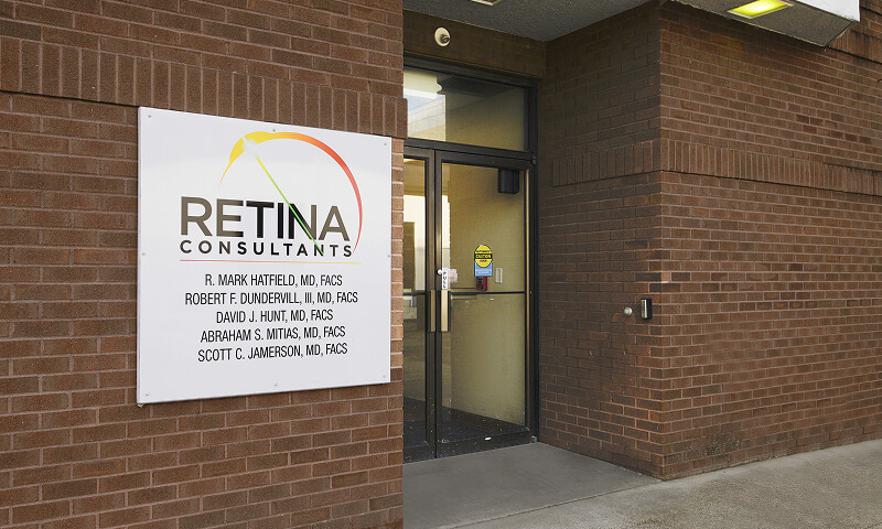 Exterior entrance of the Retina Consultants, PLLC location in Huntington, WV.