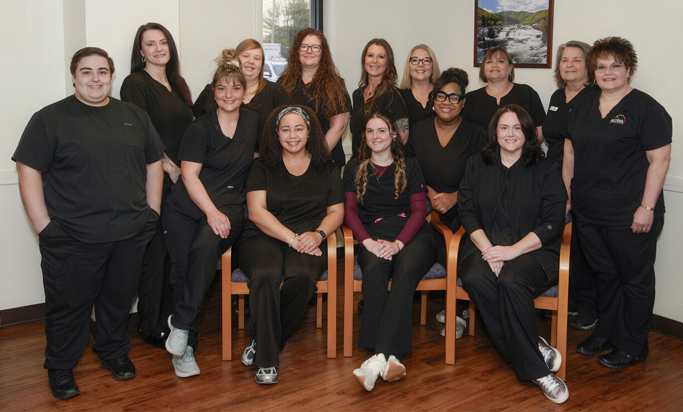 Group portrait of Retina Consultants, PLLC staff at the Beckley office.